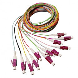 Rainbow Pigtail 12xLC/UPC OM3/4-150 2M 0,9mm Grade C plastic boks 12 colors