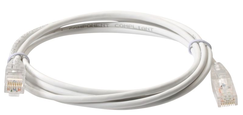 GIGA-LAN RJ45 UTP SLIM PATCH KBL KAT 6A 5M HVID LSZH COMPONENT COMPLIANT
