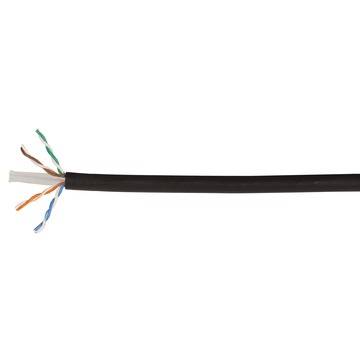 GIGA-LAN F-UTP KABEL 4X2XAWG23 KAT6 PE SORT UDENDØRS 500M TRL