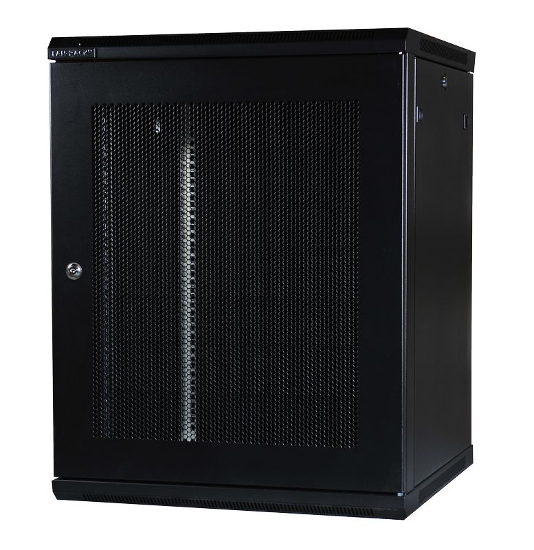 19"VÆGSKAB 20HE H1010XB600XD600MM PPD SORT LRW