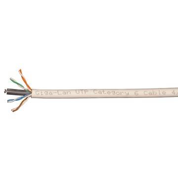 GIGA-LAN U-UTP KABEL 4X2XAWG24 KAT6 LSZH HVID 305M BOX CPR:ECA