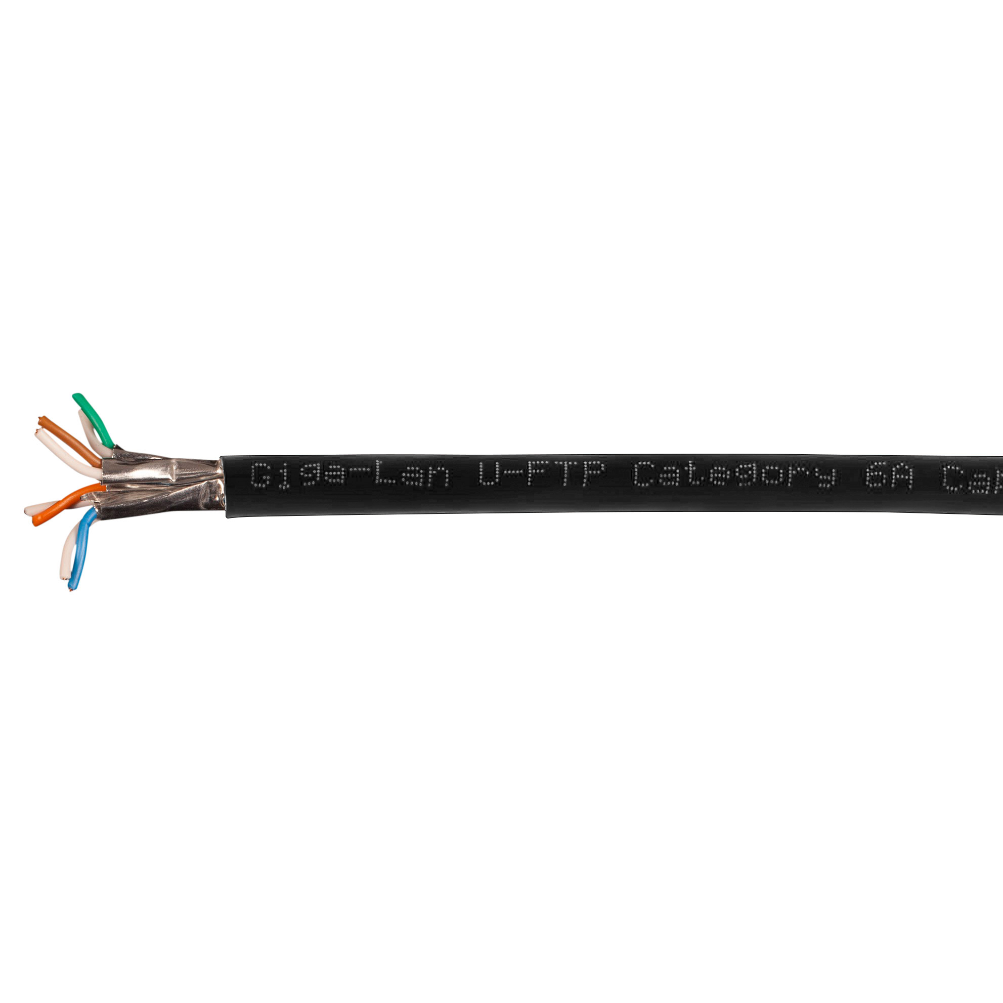 GIGA-U-FTP KABEL 4X2XAWG23 KAT 6A PE SORT UDENDØRS UDENDØRS 500 M TRL