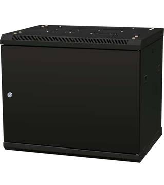 19" VÆGSKAB 6HE H367XB600XD450MM PD SORT LRW