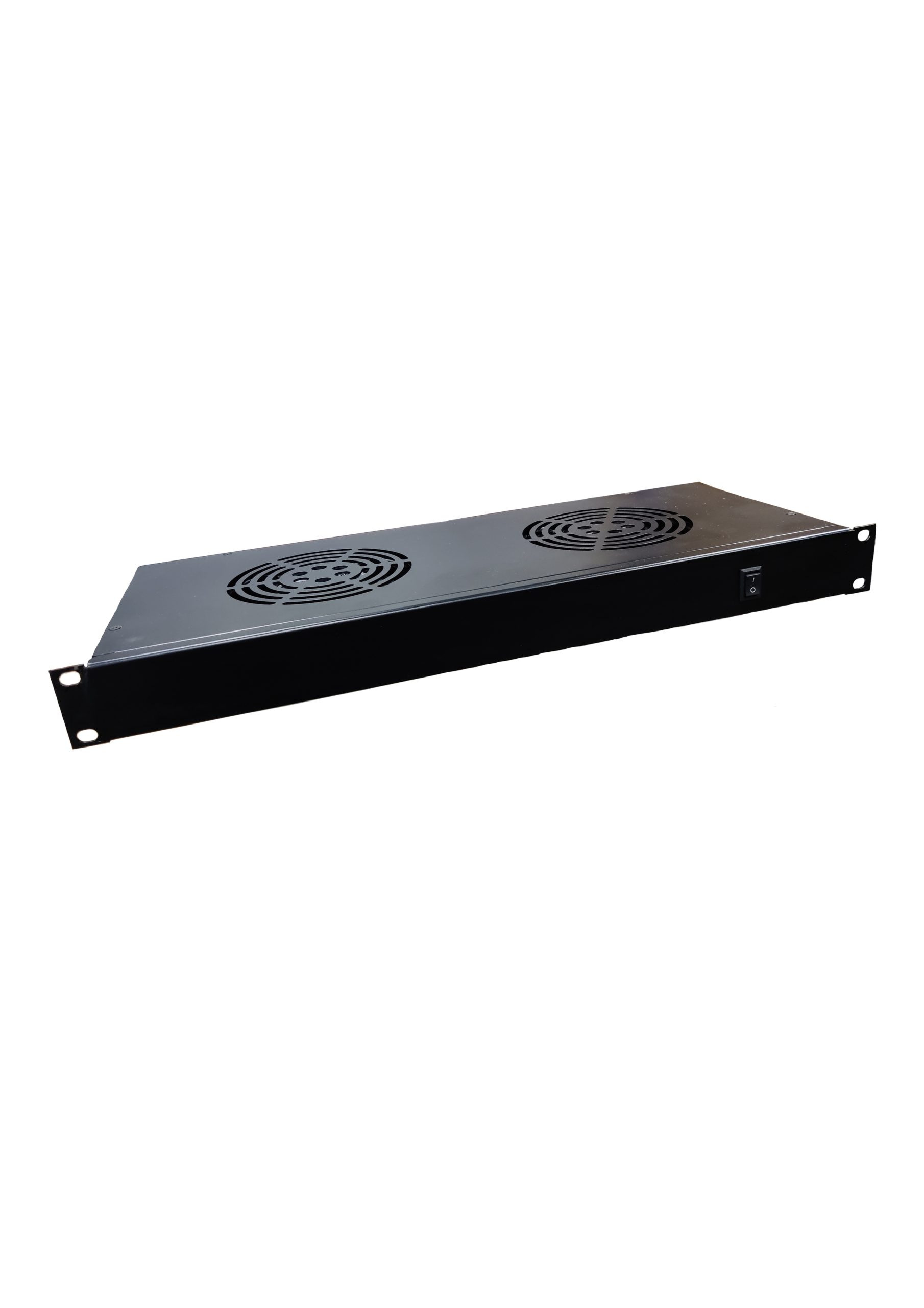 19" FANTRAY SORT 2XFAN + 3,50 M 1,50 MM2 LEDNING SHUKO PLUG