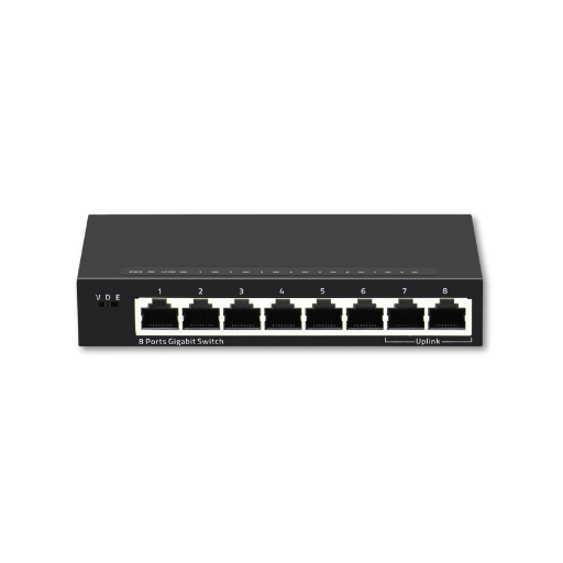 MINI DESKTOP SWITCH 8X10/100/1000 METAL CHASSIS LAN-SWITCH LA-SWAI-G008-R