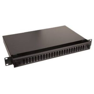 LAN-OPTIC FIBER UDTRÆKSBOX SORT 19" 24X SC DUPLEX/LC QUAD