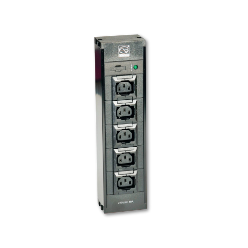 PDU MODUL. 5XC13. SORT FOR UBESTYKKET STRØMPANEL 230V. 10A