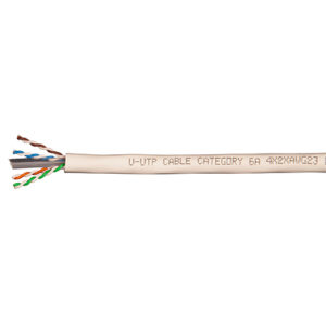 GIGA-LAN U-UTP KABEL 4X2XAWG23 KAT6A LSZH HVID 500M TRL CPR: CCA -s1a. d1.a1