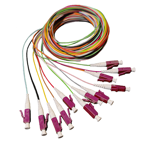 RAINBOW PIGTAIL 12xLC/UPC OM3/4 2M 0,9mm plastic boks 12 colors