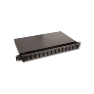 LAN-OPTIC FIBER UDTRÆKSBOX SORT 19" 12xSC DUPLEX/LC QUAD